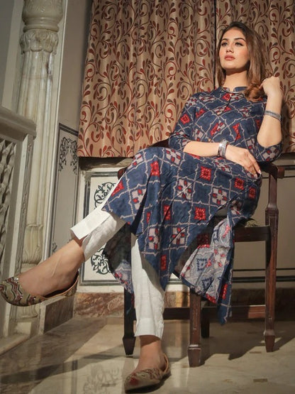 A-Line Printed Rayon Kurta